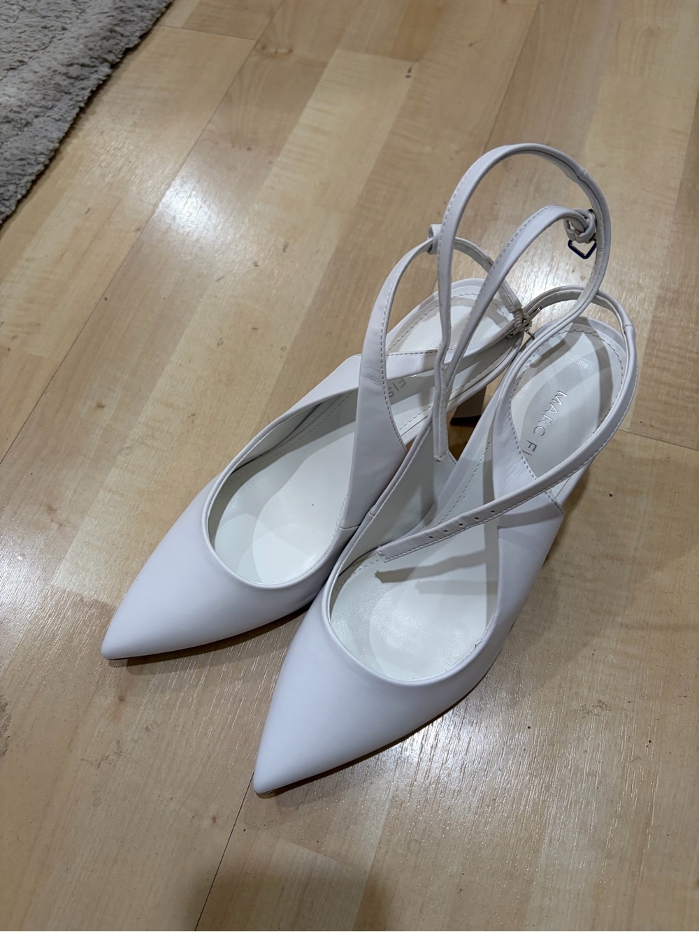 Marc Fisher White Pointed Heels